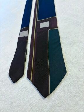 VTG Frank Lloyd Wright Silk Tie Boxelder Milwaukee 1943 Autobiography Art Deco